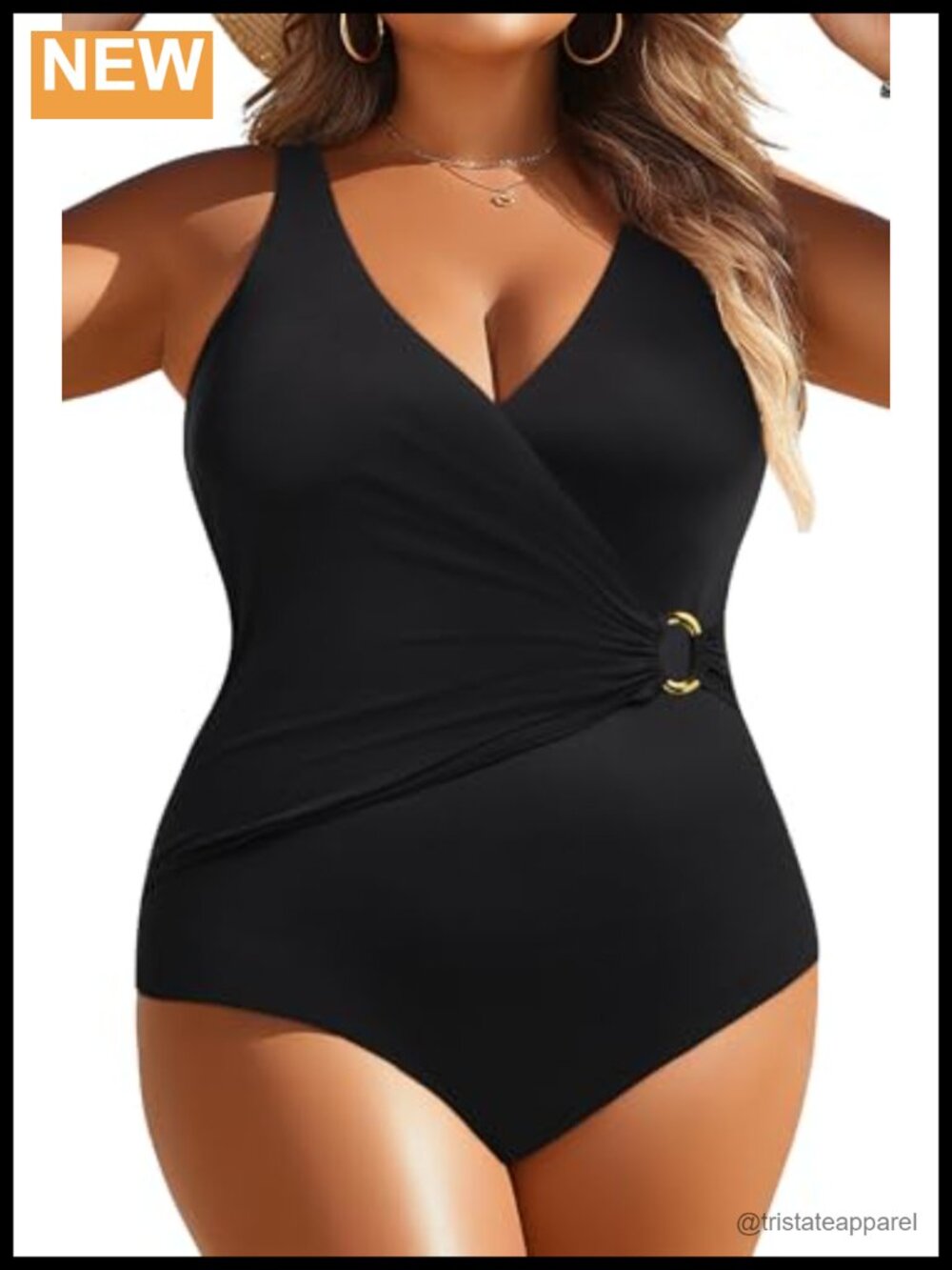 Plus Size One Piece Swimsuit Tummy Control Full Coverage Bathing Suit